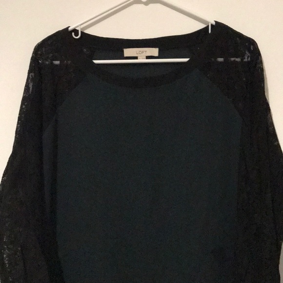 🎉Host Pick🎉 Loft Blouse with Lace Sleeves - Picture 1 of 5